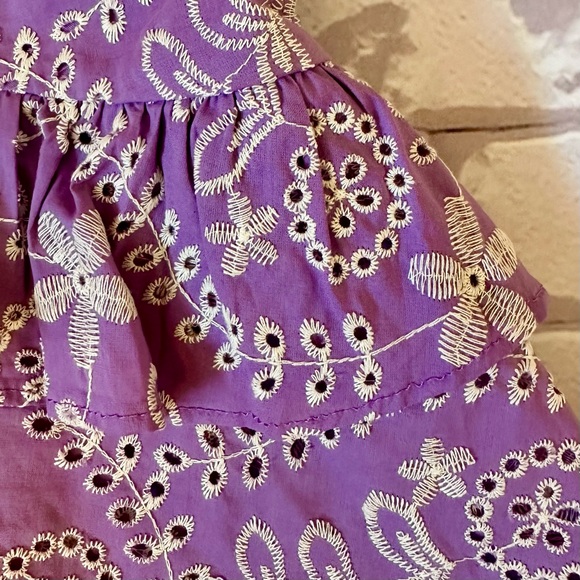 Mittoshop Lavender Embroidered Ruffle Tank - Picture 3 of 4